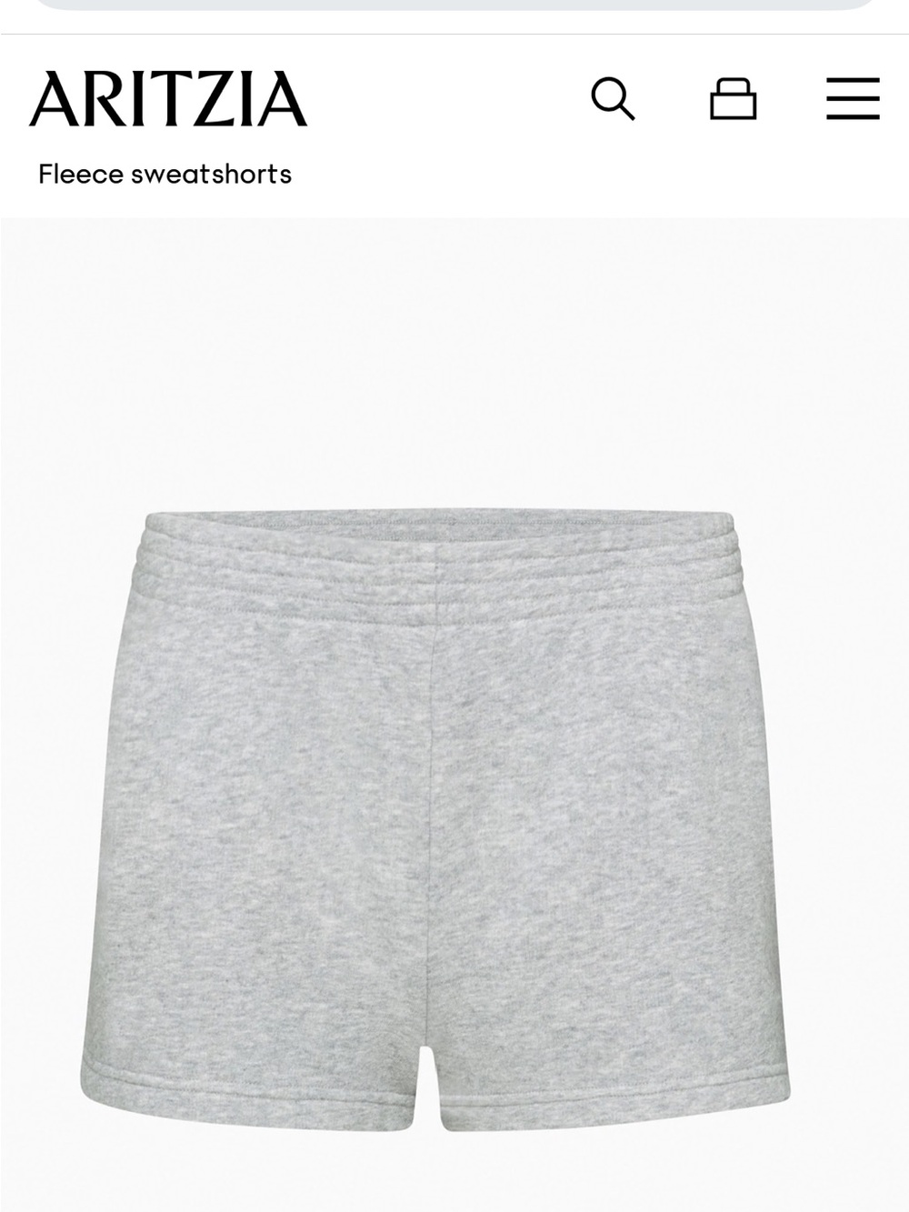 TNA Women's Fleece Sweatshorts in Light Gray